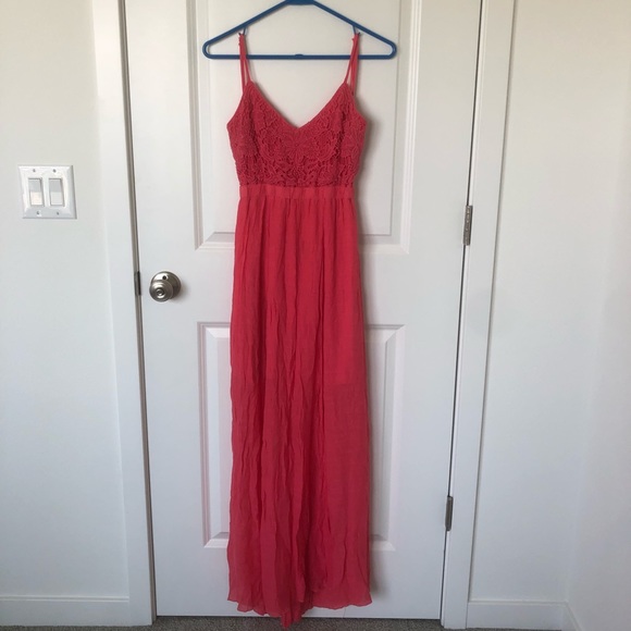 Rue21 Dresses & Skirts - Rue21 Floor Length Hot Pink Open Back Dress